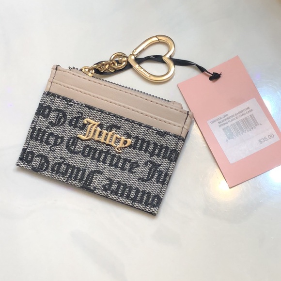 Juicy Couture Black Beige Sandstone Spring Fling ID Card Case NWT - Picture 16 of 16